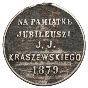 Medalik na pamiątkę jubileuszu J. J. Kraszewskiego 1879