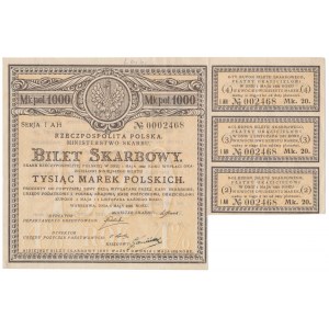 Bilet Skarbowy, 1.000 mkp 1920 - Serja I AH