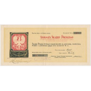 Asygnata Skarbu Polskiego, 100 koron 1918 - ex. Lucow - piękna