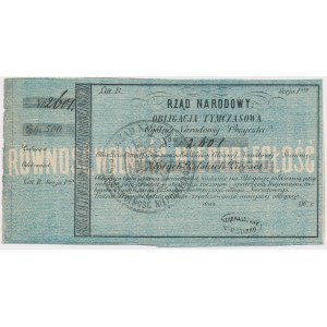 Powstanie Styczniowe, Obligacja tymczasowa 500 złotych 1863 - z dwoma stemplami