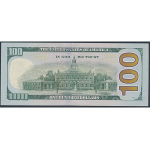 USA, 100 Dollars 2017 - solid number - 44444444