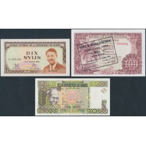 Gwinea, zestaw banknotów (3szt)