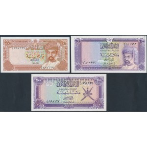 Oman, 100 i 2x 200 Baisa ND (3szt)