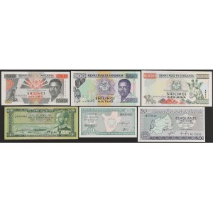 Ethiopia, Tanzania, Burundi, Rwanda - banknotes lot (6pcs)