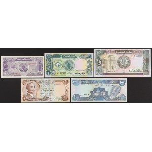 Jordan, Liban i Sudan - zestaw banknotów (5szt)