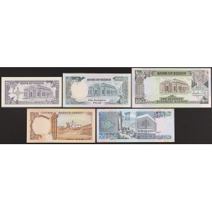 Jordan, Liban & Sudan - banknotes lot (5pcs)