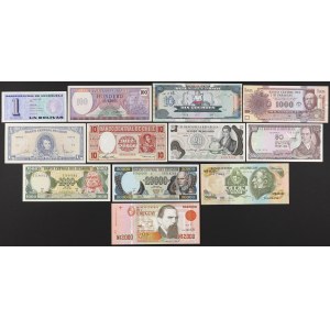 Ameryka Południowa, zestaw banknotów MIX (12szt)