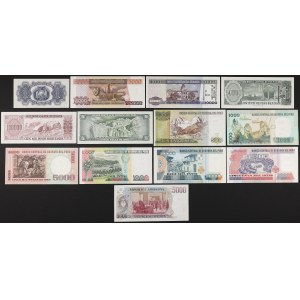 Argentyna, Boliwia i Peru - zestaw banknotów (13szt)
