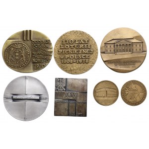 PRL, medale o tematyce numizmatyczne - zestaw (7szt)