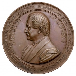 Medal, ks. Leon Sapieha 1858 - Wdzięczni ziomkowie