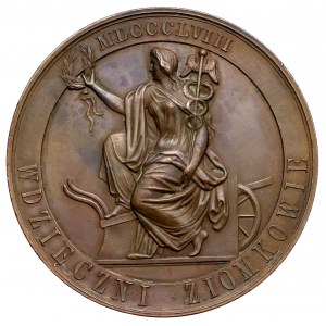 Medal, ks. Leon Sapieha 1858 - Wdzięczni ziomkowie