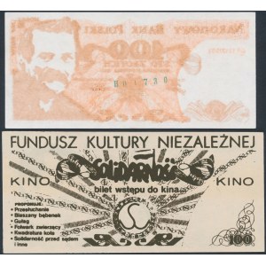 Solidarność, 2x 100 złotych Lech Wałęsa (2szt)