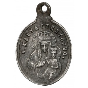 Medalik religijny, srebro - Pamiątka z Częstochowy