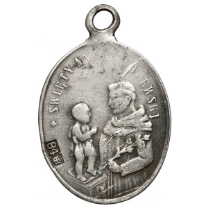 Medalik religijny, srebro - św. Maria Częstochowska