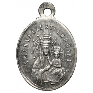 Medalik religijny, srebro - św. Maria Częstochowska
