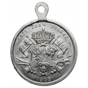 Medalik religijny 1905 - Boże Zbaw Polskę
