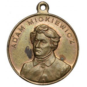 Medalik Adam Mickiewicz / Warszawa 1798-1898