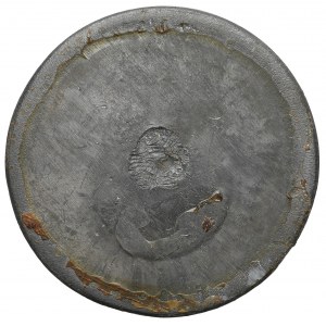 August III Sas, ODBITKA AWERSU W OŁOWIU Medalu BENE MERENTIBUS 1754 r.