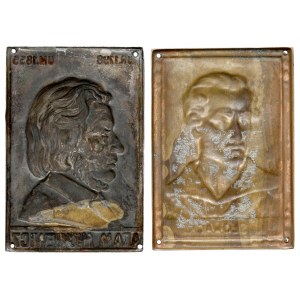 Targhe - Juliusz Słowacki e Adam Mickiewicz, set (2 pezzi)