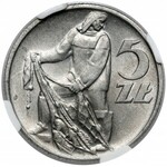 5 złotych 1958 Rybak - wąska ósemka