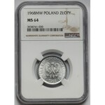 1 złoty 1968 - rzadki rok - mennicza