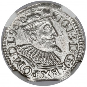 Zygmunt III Waza, Trojak Wschowa 1596 - 96 na Aw. - wysoka nota