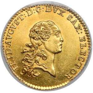 Saksonia, Fryderyk August III, Dukat 1768 EDC, Drezno - PIĘKNY