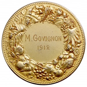 Francja, GOVIGNON, Medal Société d' Horticulture d'Allier - SREBRO złocone 1912