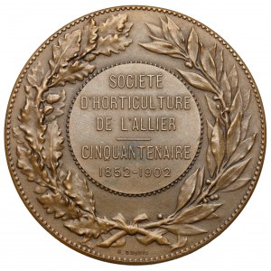 France, GOVIGNON, Médaille Société d' Horticulture 1852-1902 - BRONZE