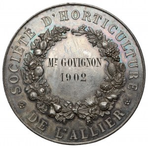 Francja, GOVIGNON, Medal Société d' Horticulture de l'Allier - SREBRO 1902