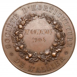 France, GOVIGNON, Médaille Société d' Horticulture de l'Allier - BRONZE 1904