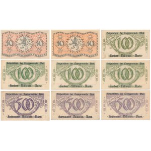 Pfalz - pakiet notgeldów 50-500 mln mk 1923 (9szt)
