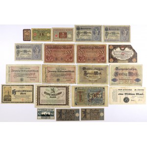Niemcy, zestaw banknotów i notgeldów MIX (20szt)