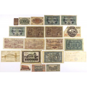 Niemcy, zestaw banknotów i notgeldów MIX (20szt)