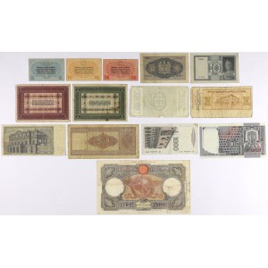 Italy - lot of 14 papers - banknotes and checks