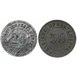 Koschmin (Koźmin) 20 i 50 fenigów 1918 - fałszerstwo RÖTTINGERA - rzadkie (2szt)