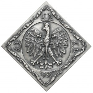 Medal SREBRO Piłsudski, 70.rocznica Odzyskania Niepodległości 1988 - RZADKI