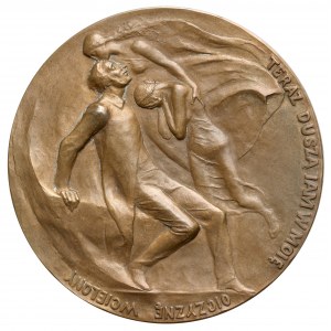 Medal, Adam Mickiewicz 1898 - w pudełku z epoki (okrągłe)