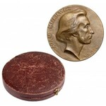 Medal, Adam Mickiewicz 1898 - w pudełku z epoki (okrągłe)