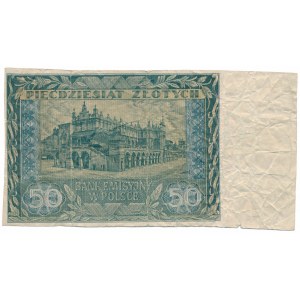 50 złotych 1941 - bez serii i numeru - przycięty