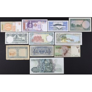 Asia - lot of 11 banknotes