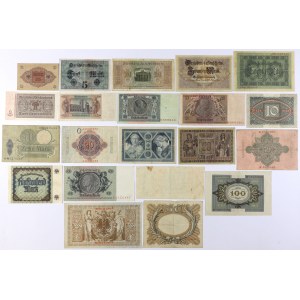 Niemcy, zestaw banknotów MIX (21szt)