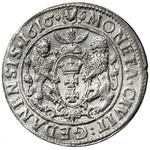 Zygmunt III Waza, Ort Gdańsk 1616 - kołnierz - b.ładny