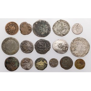 Turcy osmańscy, Chanat Buchary, Ilkhanidzi... zestaw monet (16szt)