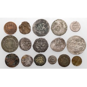 Turcy osmańscy, Chanat Buchary, Ilkhanidzi... zestaw monet (16szt)