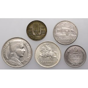 Lithuania, Latvia and Estonia - lot of silver coins (pcs)