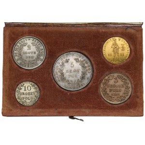 Powstanie Listopadowe, KOMPLET pudełko Pamiątka i monety 1831