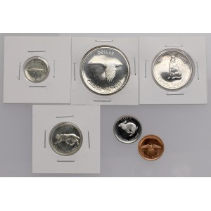 Kanada, zestaw monet 1967 rok - stempel polerowany (6pcs)