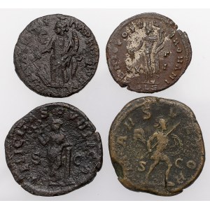Cesarstwo rzymskie - zestaw brązów - Septymiusz Sewer, Aleksander Sewer, Julia Mamaea i Dioklecjan (4szt)