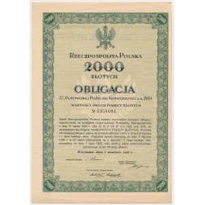 5% Poż. Konwersyjna 1926, Obligacja na 2.000 zł